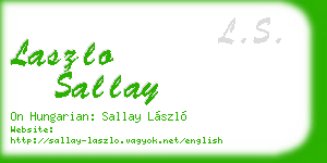 laszlo sallay business card